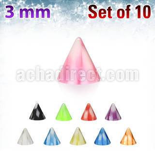 xckcn3 pack 10 conos acrilicos cuadros 3mm rosca venta