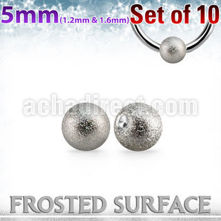 xdpfob5 set w 10  5mm steel dimple balls w frosted surface