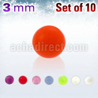 xglb3 pack 10 bolas acrilicas brillan oscuridad 3mm rosca distribuidor mayorista