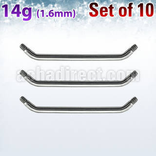 xsub14g high polished 45 316l steel surface barbell posts