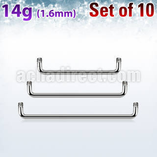 xsud14g pack 10 barras barbell superficial industrial acero 316l brillo espejo 90 grados mayorista