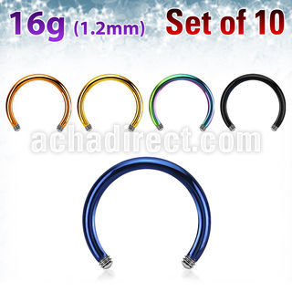 xtcb16g anodized surgical steel circular barbell posts