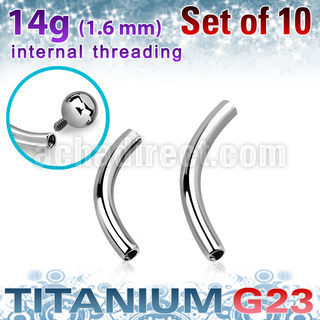 xubn14gi titanium g23 internally threaded banana posts 10pcs