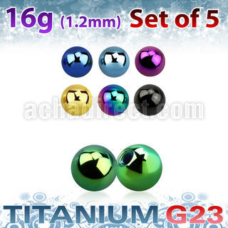 xubt4s pack of 4mm anodized titanium g23 balls 1 2mm thread
