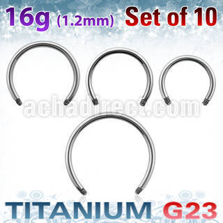xucb16g pack 10 barras barbell circular titanio g23 brillo espejo rosca distribuidor