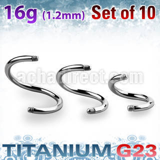 xusp16g pack 10 barras espiral titanio g23 brillo espejo distribuidor