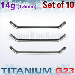 xusub14g high polished 45 titanium g23 surface barbell post