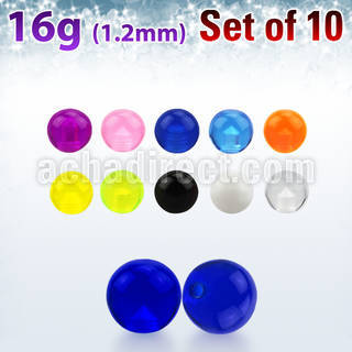 xuvb4s set 10 bolas acrilico uv 4mm rosca mayorista