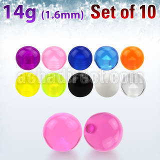 xuvb6 set 10 bolas acrilico uv 6mm rosca venta