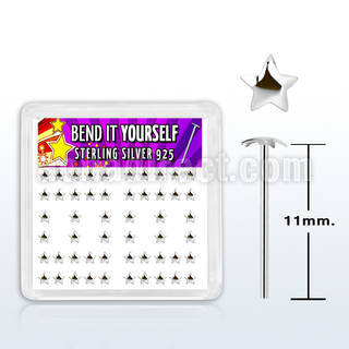 yxvsar caja display piercing nariz doblar tu mismo plata 0 6mm estrella plata lisa distribuidor