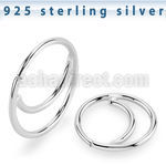 agsea20 925 sterling silver seamless nose ring moon