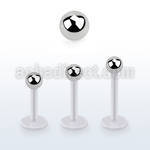 albb3 bio  flex labret, 16g (1.2mm) with a 3mm steel ball