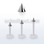 albcn25 bioflex labret w a 2.5mm steel cone