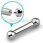 bb4 5mm 316l steel gauge tongue barbell with internal ball