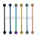bbeitb anodized 316l steel industrial barbell with 4mm ball