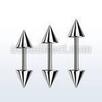 bber59 316 steel helix or eyebrow barbell with two 5mm cones