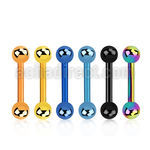 bbetb anodized 316l steel eyebrow helix barbell with 3mm ball