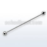 bbindl xtra long 316l steel industrial barbell with 5mm balls