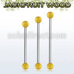 bbinjf5 organic industrial barbell w 5mm jack fruit wood balls