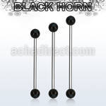 bbinwk5 organic industrial barbell w 5mm black horn balls