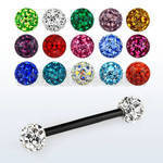 bbt2fm anodized 316l steel nipple barbell w ferido w resin