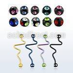 bbtcp anodized steel industrial heartbeat barbell w 5mm ball