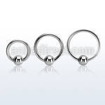bcr16g 316l steel ball closure ring, 16g (1.2mm) w a 4mm ball