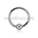 bcr18 316l steel 1mm ball closure ring with 3mm ball