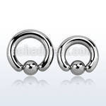 bcr2 316l steel 6mm ball closure ring with 10mm ball