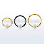 bcrt20o4 pvd plated 316l steel bcr 20g w 4mm synthetic opal ball