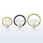 bcrt20o5 pvd plated 316l steel bcr 20g w 5mm synthetic opal ball