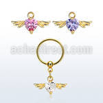 bcrtsz7 gold steel bcr 1.2mm w dolphin with round prongset czs