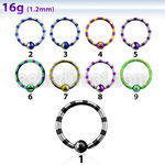 bctl16 zebra striped pvd 316l steel 3mm ball closure ring