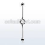 bdb14 316l steel industrial loop barbell with a 5mm ball
