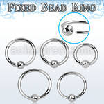 bedr16 surgical steel fixed bead ring, 16g (1.2mm) w a 3mm ball