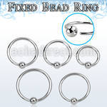 bedr20 surgical steel fixed bead ring, 20g (0.8mm) w a 2mm ball