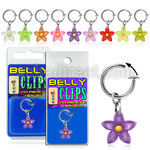 blcpt102 fake belly clip with stylish acrylic flower in pack