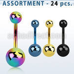 blk276 anodized 316l steel belly bananas with 5 8mm ball