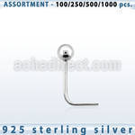 blk459 bulk of 0 6mm sterling silver nose stud with ball top