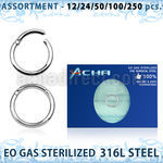 blk675 eo gas sterilized 316l steel hinged segment ring