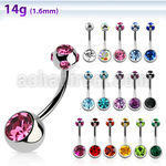 bn2cgmj 316l steel belly banana w 8mm bezel ball 5mm ball