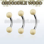 bncr5 organic belly banana w 5mm crocodile wood balls