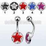 bnmtj20 steel belly banana w flat w crystals in a star design