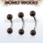bnsn5 organic belly banana w steel post w 5mm sono wood balls