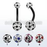 bnt2frga anodized 316l steel belly banana w dotted ferido ball