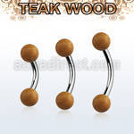 bnte5 organic belly banana w steel post w 5mm teak wood balls