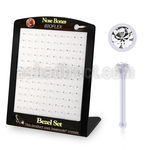 brac17 display w 120 bio  flex nose bones w 2mm clear crystal