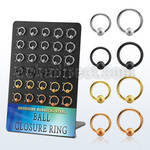 brcrt5b board w anodized steel ball closure rings 14g w 5mm ball