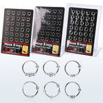 brnhm3 balinese wire designed silver nose hoops w fixed ball