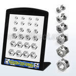 brpg79 board of polished hexagon screwfit steel flesh tunnel